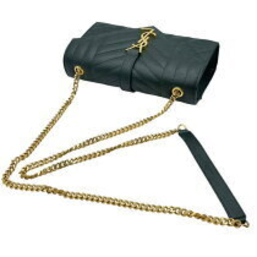 Saint Laurent Cassandra Chain Shoulder Bag Green Hardware Caviar - Picture 10 of 11